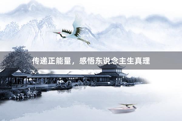 传递正能量，感悟东说念主生真理